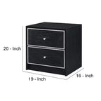 Table Royal Hampton avec 2 tiroirs de rangement et garnitures complexes, noire