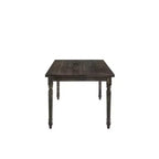 Table de salle à manger Royal Hampton en bois avec plateau rectangulaire et pieds tournés, gris