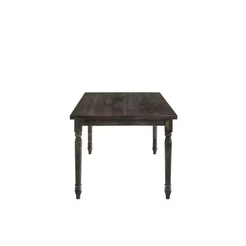 Table de salle à manger Royal Hampton en bois avec plateau rectangulaire et pieds tournés, gris