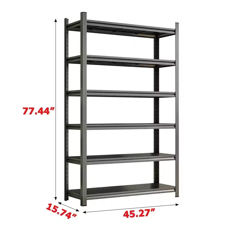 Étagère de rangement polyvalente en métal à 6 niveaux Clihome, Étagère de rangement sans vis avec conception à trou de calebasse
