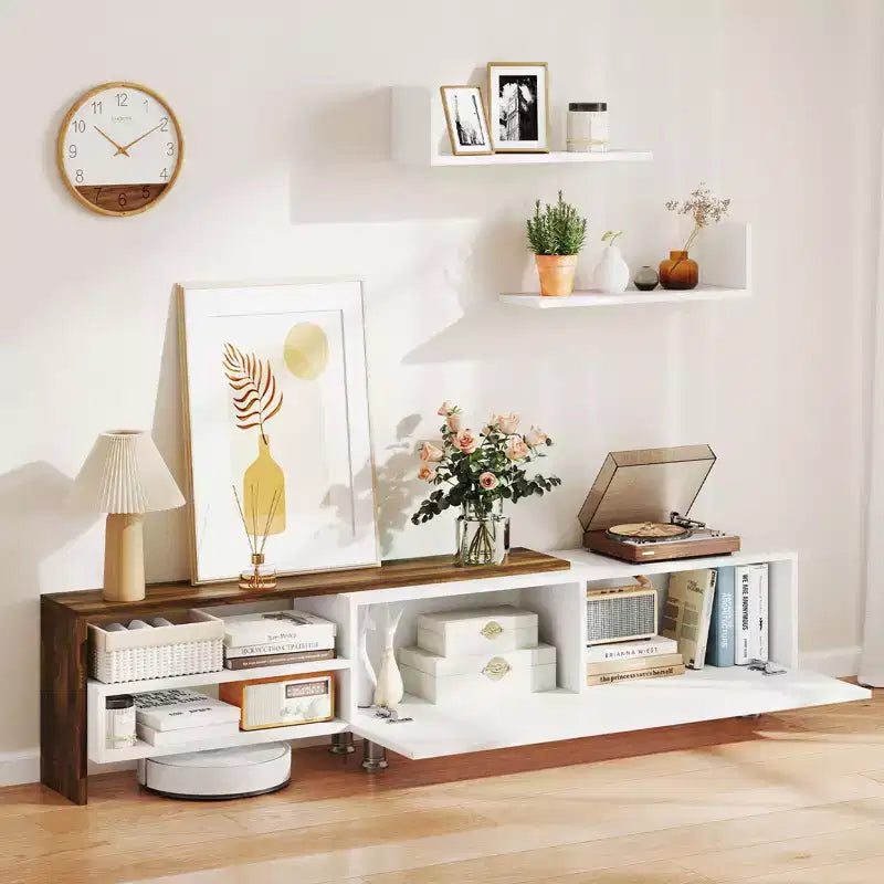 Meuble TV Costway, meuble TV moderne, meuble TV pour téléviseurs jusqu'à 80 pouces