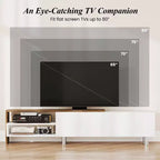 Meuble TV Costway, meuble TV moderne, meuble TV pour téléviseurs jusqu'à 80 pouces