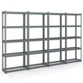 Costway 4 PCS 5-Tier Metal Shelving Unit Heavy Duty Wire Storage Rack with Anti-slip Foot Pads