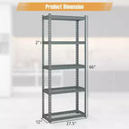 Étagère métallique Costway à 4 pièces et 5 niveaux, grille de rangement robuste en fil de fer avec patins antidérapants