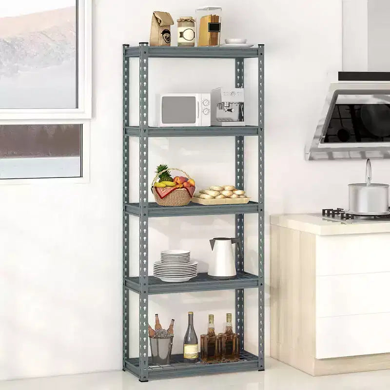 Étagère métallique Costway à 4 pièces et 5 niveaux, grille de rangement robuste en fil de fer avec patins antidérapants