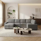 Canapé modulable en U/L avec housse amovible, canapé convertible moderne et profond, canapé-lit nuage confortable pour salon et bureau