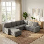Canapé modulable en U/L avec housse amovible, canapé convertible moderne et profond, canapé-lit nuage confortable pour salon et bureau