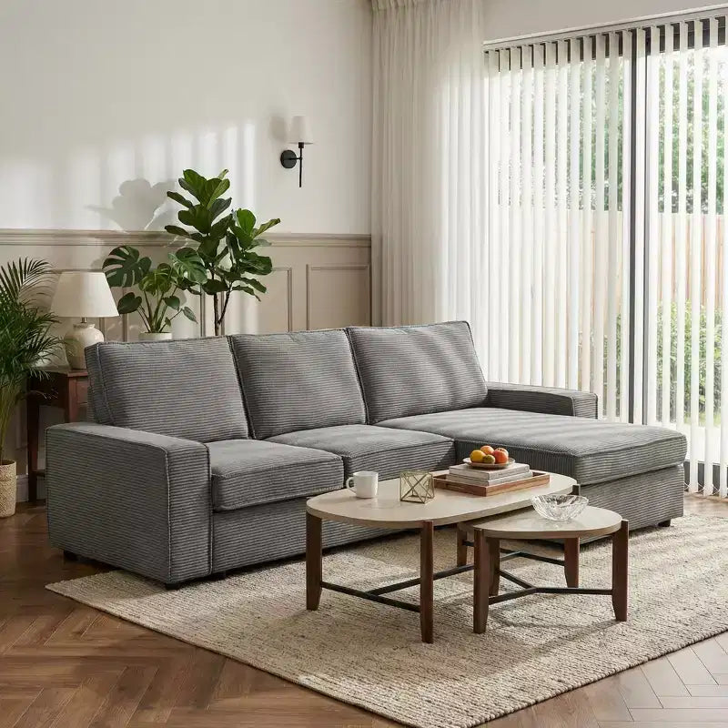 Canapé modulable en U/L avec housse amovible, canapé convertible moderne et profond, canapé-lit nuage confortable pour salon et bureau