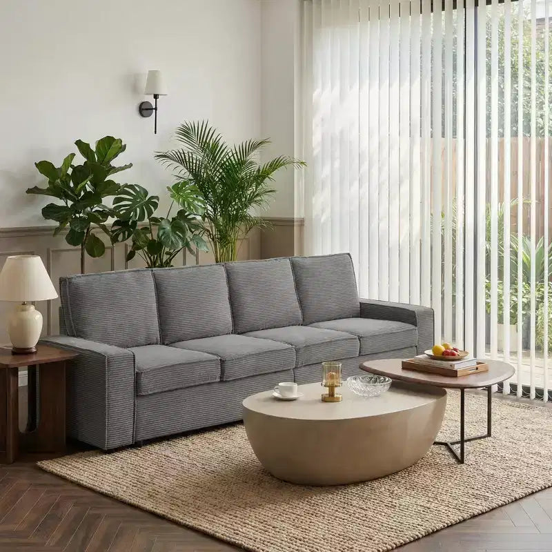 Canapé modulable en U/L avec housse amovible, canapé convertible moderne et profond, canapé-lit nuage confortable pour salon et bureau