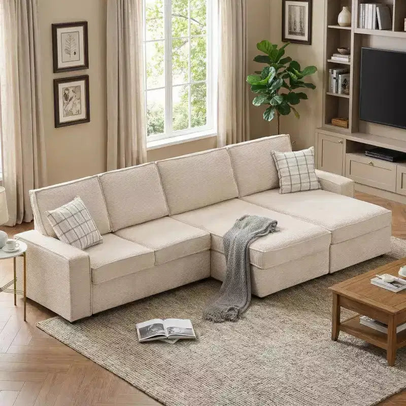 Canapé modulable en U/L avec housse amovible, canapé convertible moderne et profond, canapé-lit nuage confortable pour salon et bureau