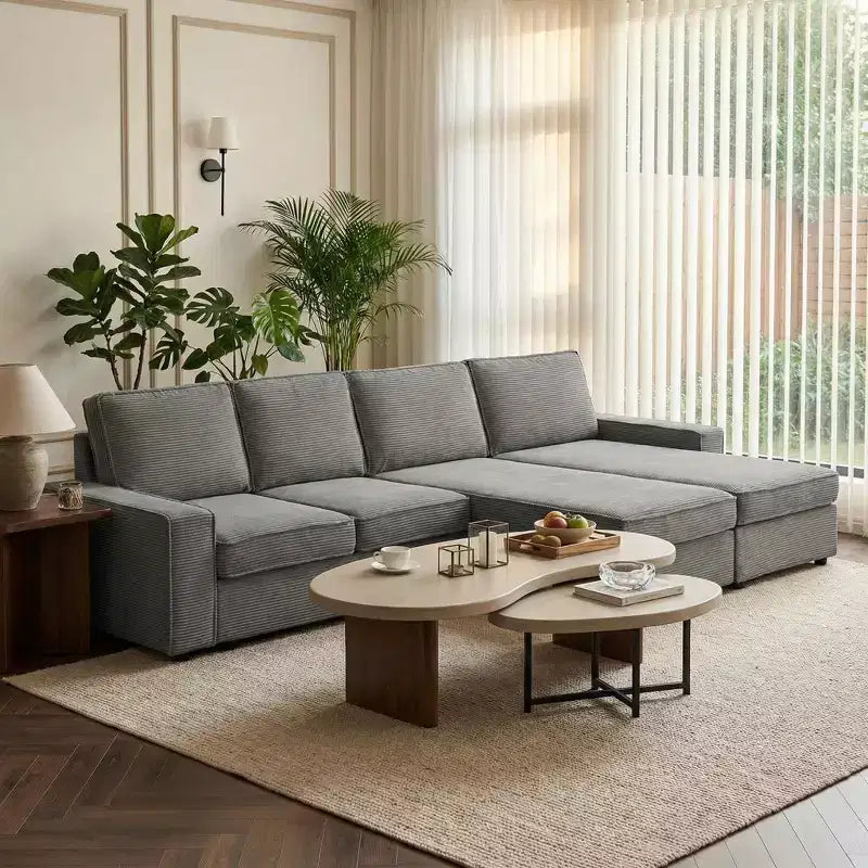 Canapé modulable en U/L avec housse amovible, canapé convertible moderne et profond, canapé-lit nuage confortable pour salon et bureau