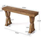 Console en bois massif Lantine de 63 pouces, table d'entrée étroite de style ferme avec pieds en X pour salon, couloir ou foyer, montage facile