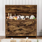 Banc de rangement en bois de 76 cm avec charnière de sécurité, grand coffre à chaussures, montage facile