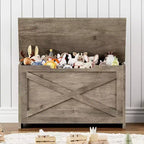 Banc de rangement en bois de 76 cm avec charnière de sécurité, grand coffre à chaussures, montage facile