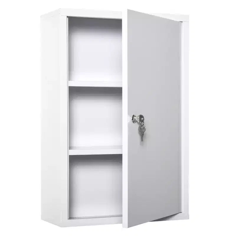 Armoire à pharmacie murale en acier, 3 étagères, boîte d'urgence pour salle de bain et cuisine