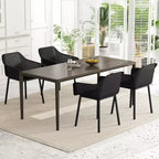 Lot de 2 chaises de salle à manger modernes Costway en plastique, fauteuils de cuisine avec dossier en maille respirante