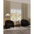 Fauteuil d'appoint en velours, fauteuil club confortable avec accoudoirs, fauteuil crapaud rembourré et moelleux pour salon, chambre, bureau, salle d'attente