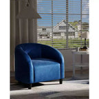 Fauteuil d'appoint en velours, fauteuil club confortable avec accoudoirs, fauteuil crapaud rembourré et moelleux pour salon, chambre, bureau, salle d'attente