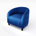 Fauteuil d'appoint en velours, fauteuil club confortable avec accoudoirs, fauteuil crapaud rembourré et moelleux pour salon, chambre, bureau, salle d'attente