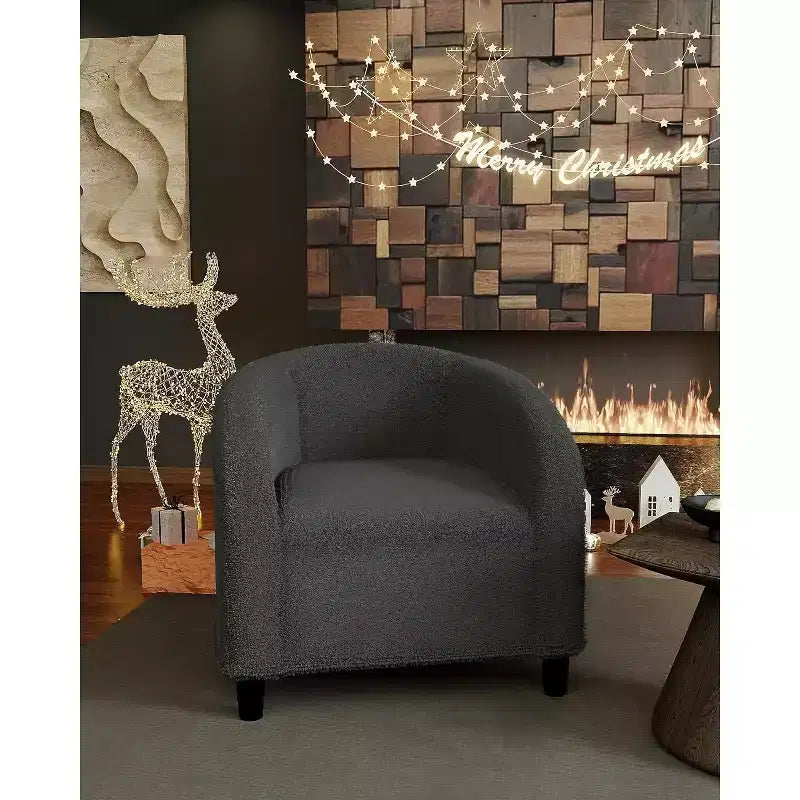 Fauteuil d'appoint en velours, fauteuil club confortable avec accoudoirs, fauteuil crapaud rembourré et moelleux pour salon, chambre, bureau, salle d'attente
