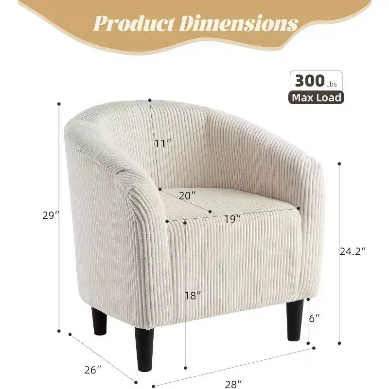 Fauteuil d'appoint en velours, fauteuil club confortable avec accoudoirs, fauteuil crapaud rembourré et moelleux pour salon, chambre, bureau, salle d'attente