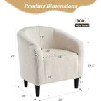 Fauteuil d'appoint en velours, fauteuil club confortable avec accoudoirs, fauteuil crapaud rembourré et moelleux pour salon, chambre, bureau, salle d'attente