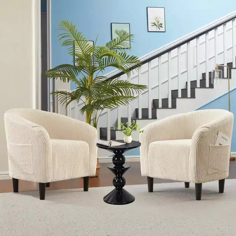 Fauteuil d'appoint en velours, fauteuil club confortable avec accoudoirs, fauteuil crapaud rembourré et moelleux pour salon, chambre, bureau, salle d'attente