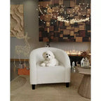 Fauteuil d'appoint en velours, fauteuil club confortable avec accoudoirs, fauteuil crapaud rembourré et moelleux pour salon, chambre, bureau, salle d'attente