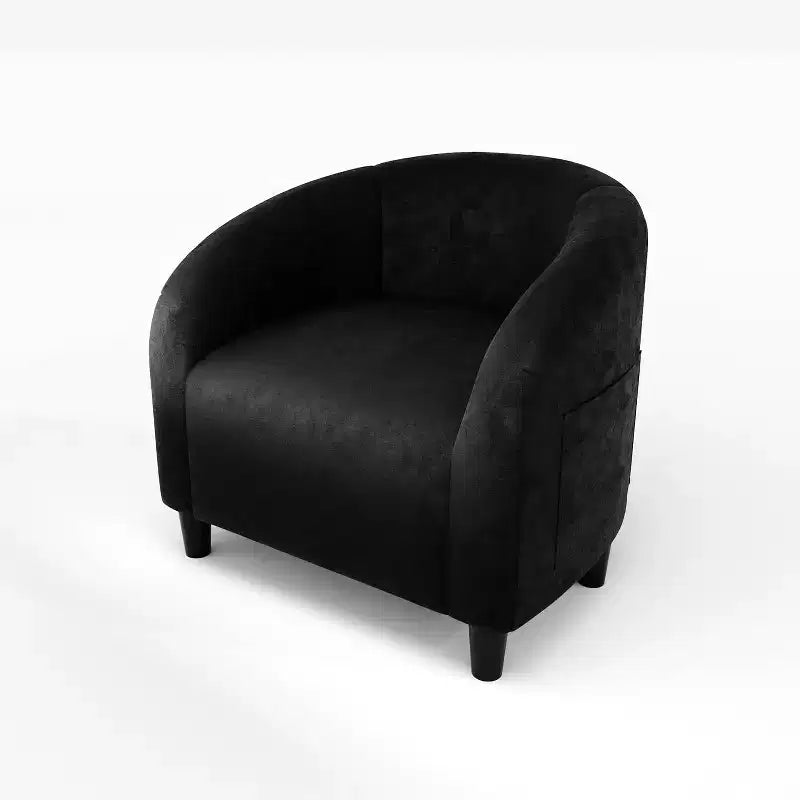 Fauteuil d'appoint en velours, fauteuil club confortable avec accoudoirs, fauteuil crapaud rembourré et moelleux pour salon, chambre, bureau, salle d'attente
