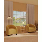 Fauteuil d'appoint en velours, fauteuil club confortable avec accoudoirs, fauteuil crapaud rembourré et moelleux pour salon, chambre, bureau, salle d'attente