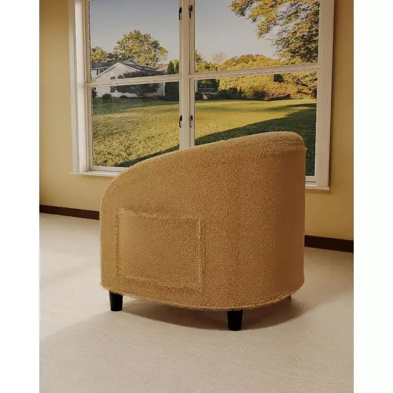 Fauteuil d'appoint en velours, fauteuil club confortable avec accoudoirs, fauteuil crapaud rembourré et moelleux pour salon, chambre, bureau, salle d'attente