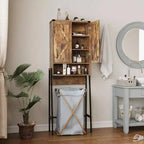Meuble de rangement pour toilettes avec 2 portes, organisateurs de salle de bain avec dispositif anti-basculement, organisateur de toilettes