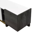 Meuble TV moderne avec tiroir pour téléviseurs de 70 pouces, meuble de rangement TV avec étagères réglables, centre de divertissement avec pieds en métal