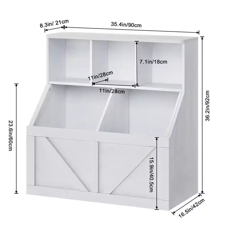 Étagère à Livres et Rangement de Jouets pour Enfants, Organisateur de Rangement de Jouets pour Enfants, Armoire de Rangement de Jouets avec Étagère à Jouets, Organisateur de Jouets et Bacs de Rangement pour Tout-Petits