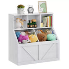 Étagère à Livres et Rangement de Jouets pour Enfants, Organisateur de Rangement de Jouets pour Enfants, Armoire de Rangement de Jouets avec Étagère à Jouets, Organisateur de Jouets et Bacs de Rangement pour Tout-Petits