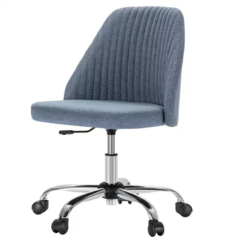TUYOHW Chaise pivotante croisée à roulettes, chaise de bureau avec hauteur réglable et support lombaire, chaise de jeu sans accoudoirs pour le bureau
