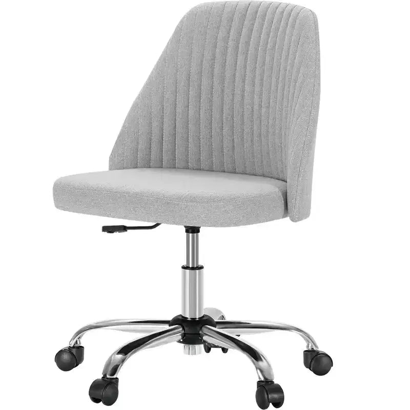 TUYOHW Chaise pivotante croisée à roulettes, chaise de bureau avec hauteur réglable et support lombaire, chaise de jeu sans accoudoirs pour le bureau