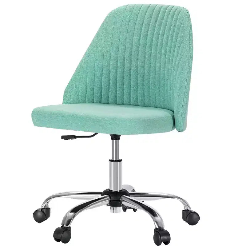 TUYOHW Chaise pivotante croisée à roulettes, chaise de bureau avec hauteur réglable et support lombaire, chaise de jeu sans accoudoirs pour le bureau