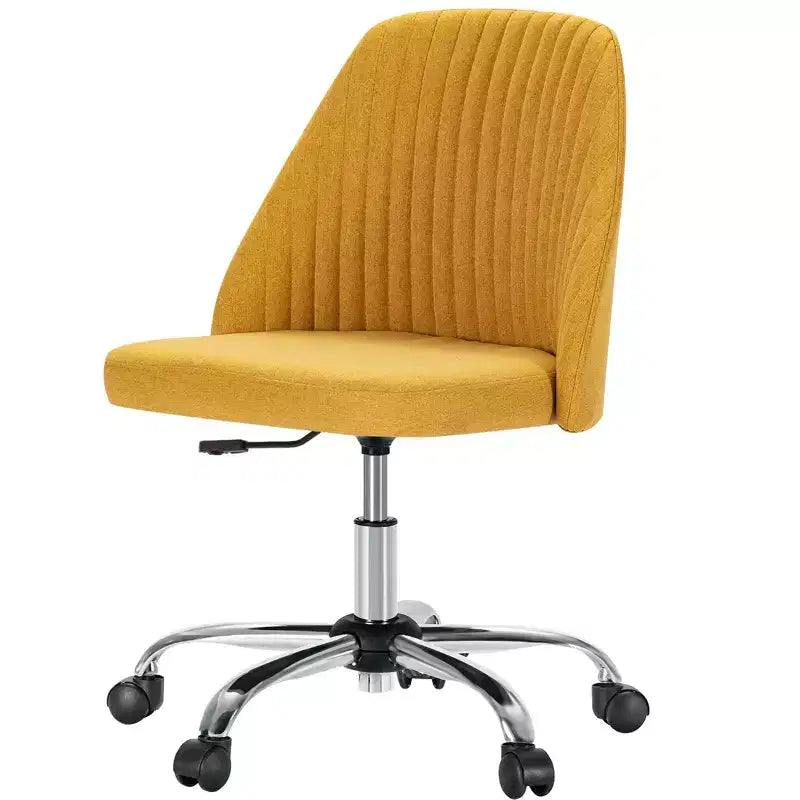 TUYOHW Chaise pivotante croisée à roulettes, chaise de bureau avec hauteur réglable et support lombaire, chaise de jeu sans accoudoirs pour le bureau