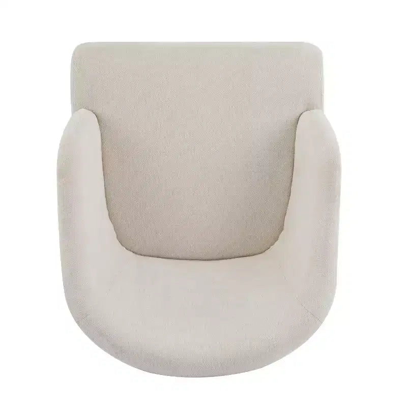 Fauteuil de lecture moderne rembourré Okak avec dossier rond et pieds en bois, fauteuil de canapé de style Mid-Century pour salon, chambre à coucher