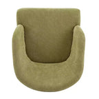 Fauteuil de lecture moderne rembourré Okak avec dossier rond et pieds en bois, fauteuil de canapé de style Mid-Century pour salon, chambre à coucher