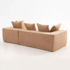Canapé modulaire Whisen moderne en L, canapé-lit entièrement en mousse compressée avec coussins moelleux, 5 oreillers