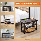 Bestier Banc à chaussures 3 niveaux en bambou, Organisateur de rangement compact, Capacité de 130 kg, Convient pour l'entrée, la chambre, le salon, le balcon