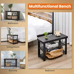 Bestier Banc à chaussures 3 niveaux en bambou, Organisateur de rangement compact, Capacité de 130 kg, Convient pour l'entrée, la chambre, le salon, le balcon