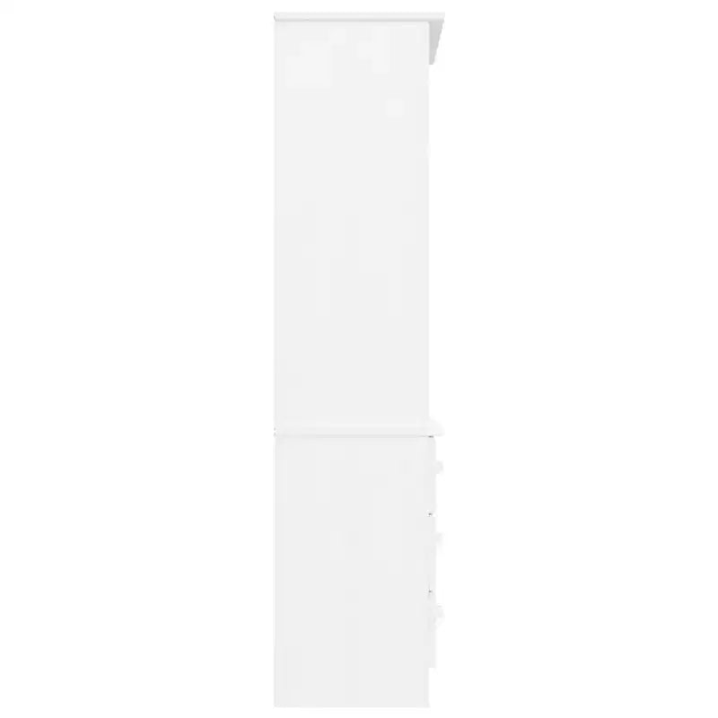 vidaXL Bibliothèque blanche Bois de pin massif Bibliothèque haute Rectangulaire