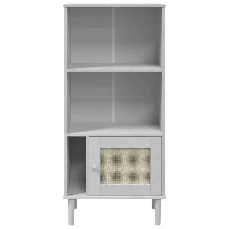 vidaXL Bibliothèque Étagère Meuble de Rangement SENJA Effet Rotin Bois de Pin Massif