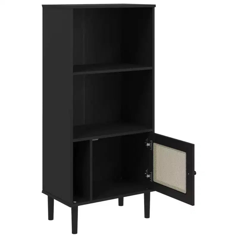 vidaXL Bibliothèque Étagère Meuble de Rangement SENJA Effet Rotin Bois de Pin Massif