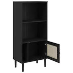 vidaXL Bibliothèque Étagère Meuble de Rangement SENJA Effet Rotin Bois de Pin Massif