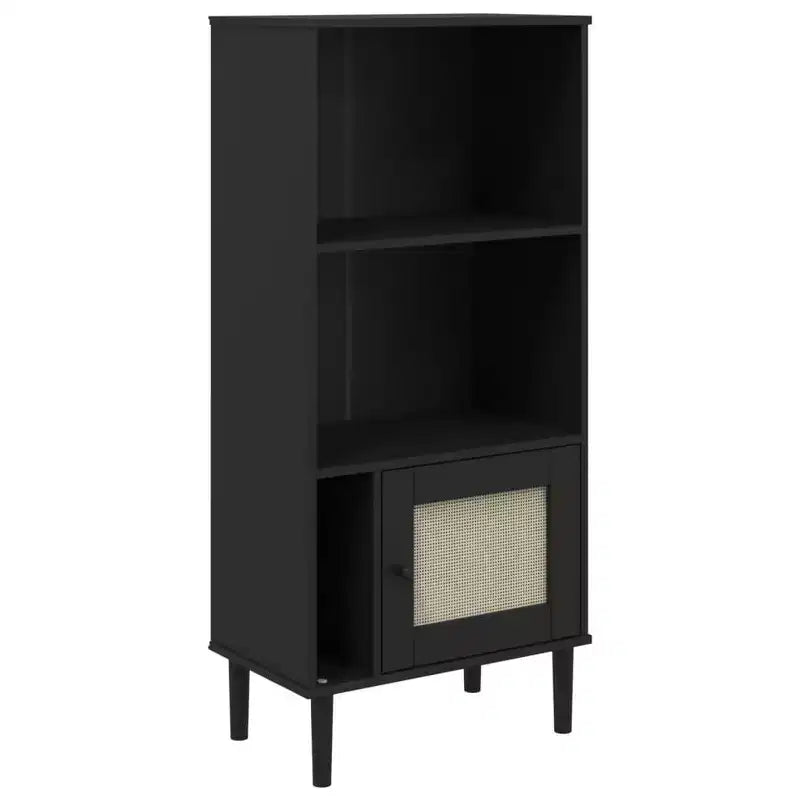 vidaXL Bibliothèque Étagère Meuble de Rangement SENJA Effet Rotin Bois de Pin Massif