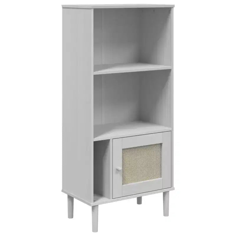 vidaXL Bibliothèque Étagère Meuble de Rangement SENJA Effet Rotin Bois de Pin Massif